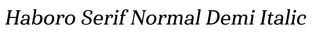 Haboro Serif Normal Demi Italic